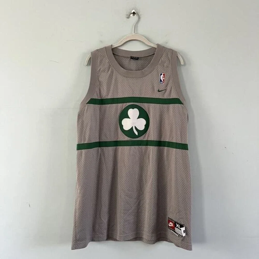 Nike Rewind Boston Celtics‎ NBA Paul Pierce 34 Swingman Gray Basketball Jersey